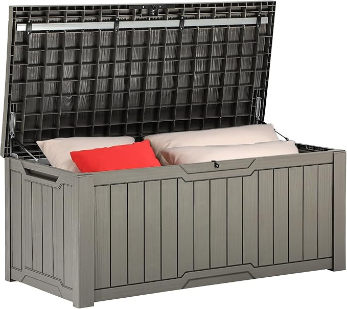YITAHOME 120 Gallon Outdoor Storage Deck Box, Large Resin Patio Storage for Outdoor Pillows, Gard... | Amazon (US)