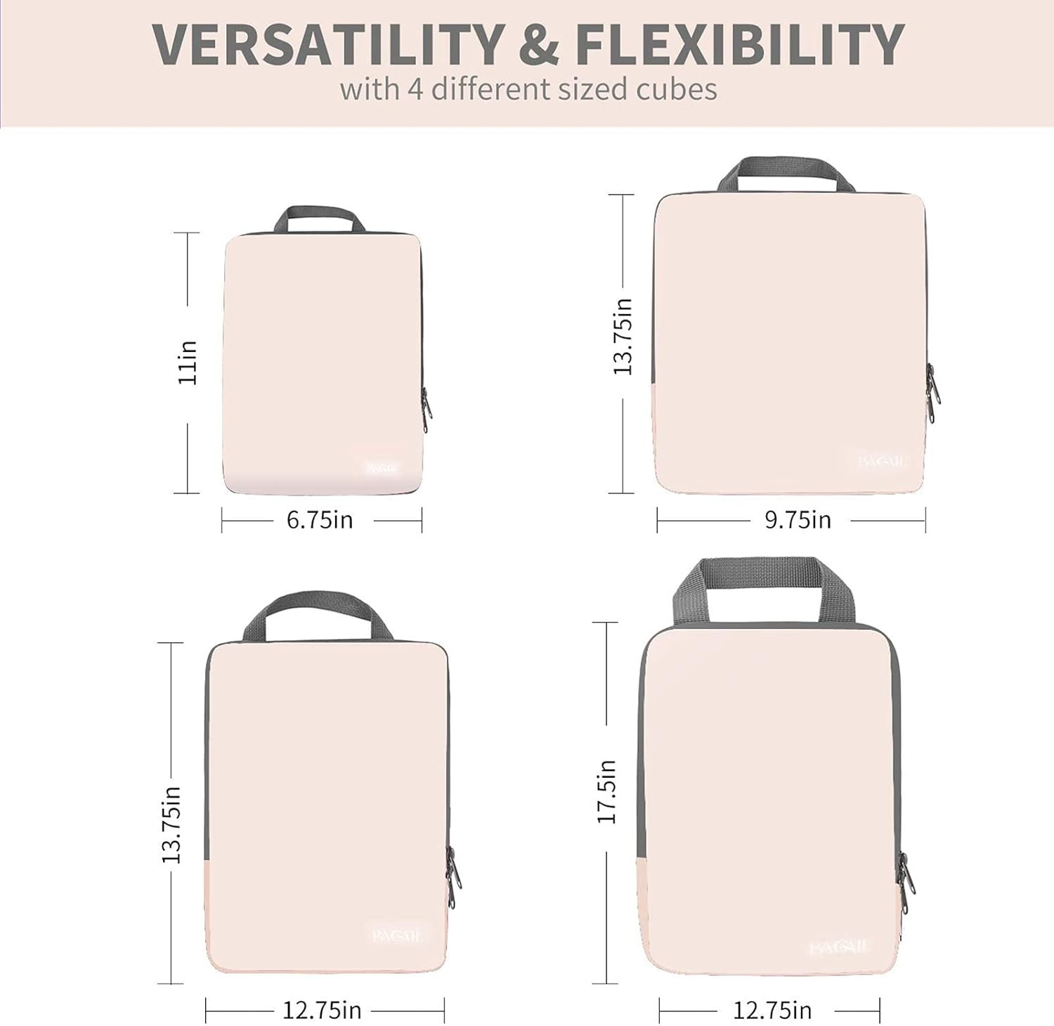 BAGAIL 4 Set/5 Set/6 Set Compression Packing Cubes Travel Accessories Expandable Packing Organize... | Amazon (US)