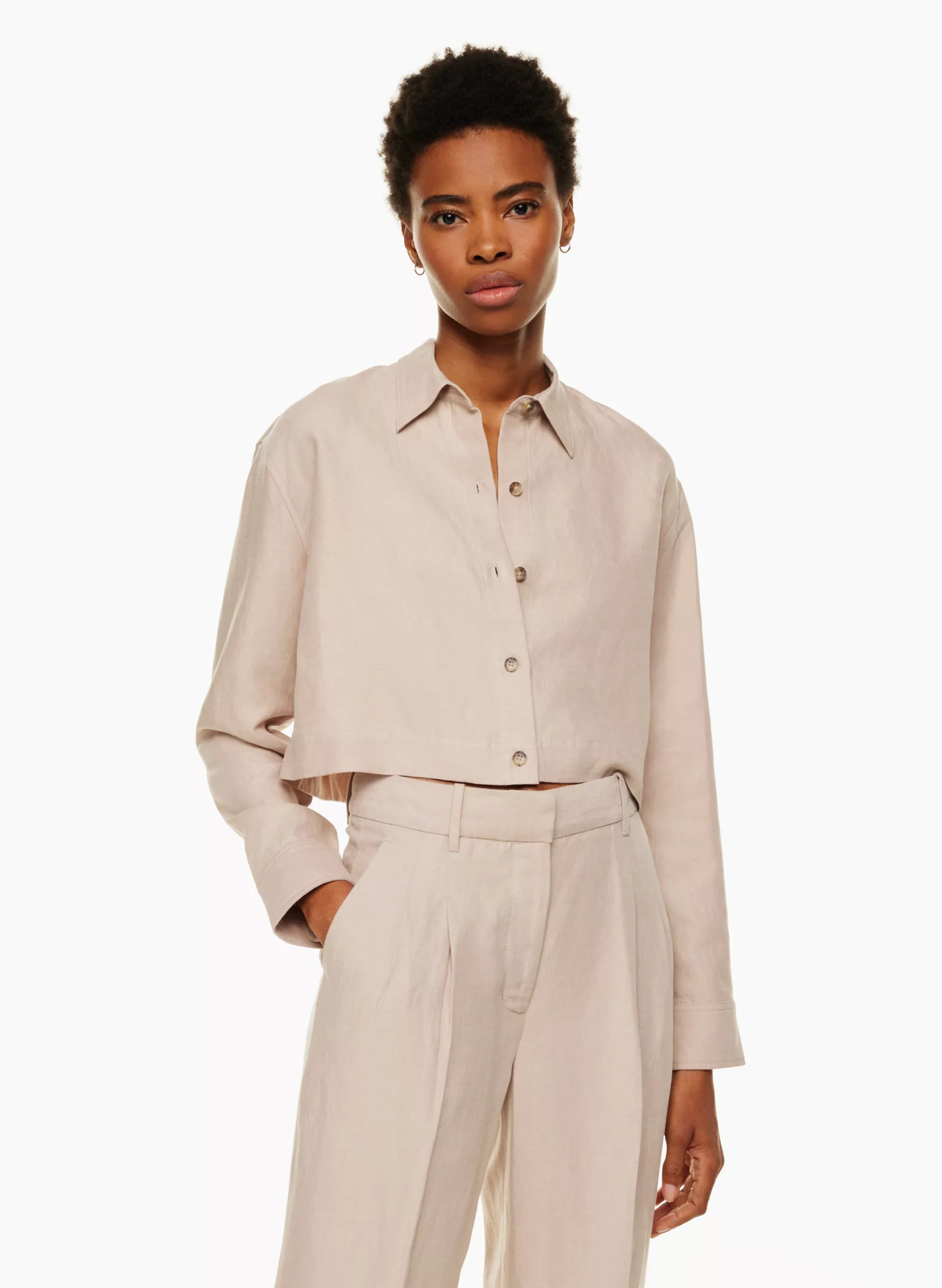 PROPOSAL LINEN SHIRT | Aritzia