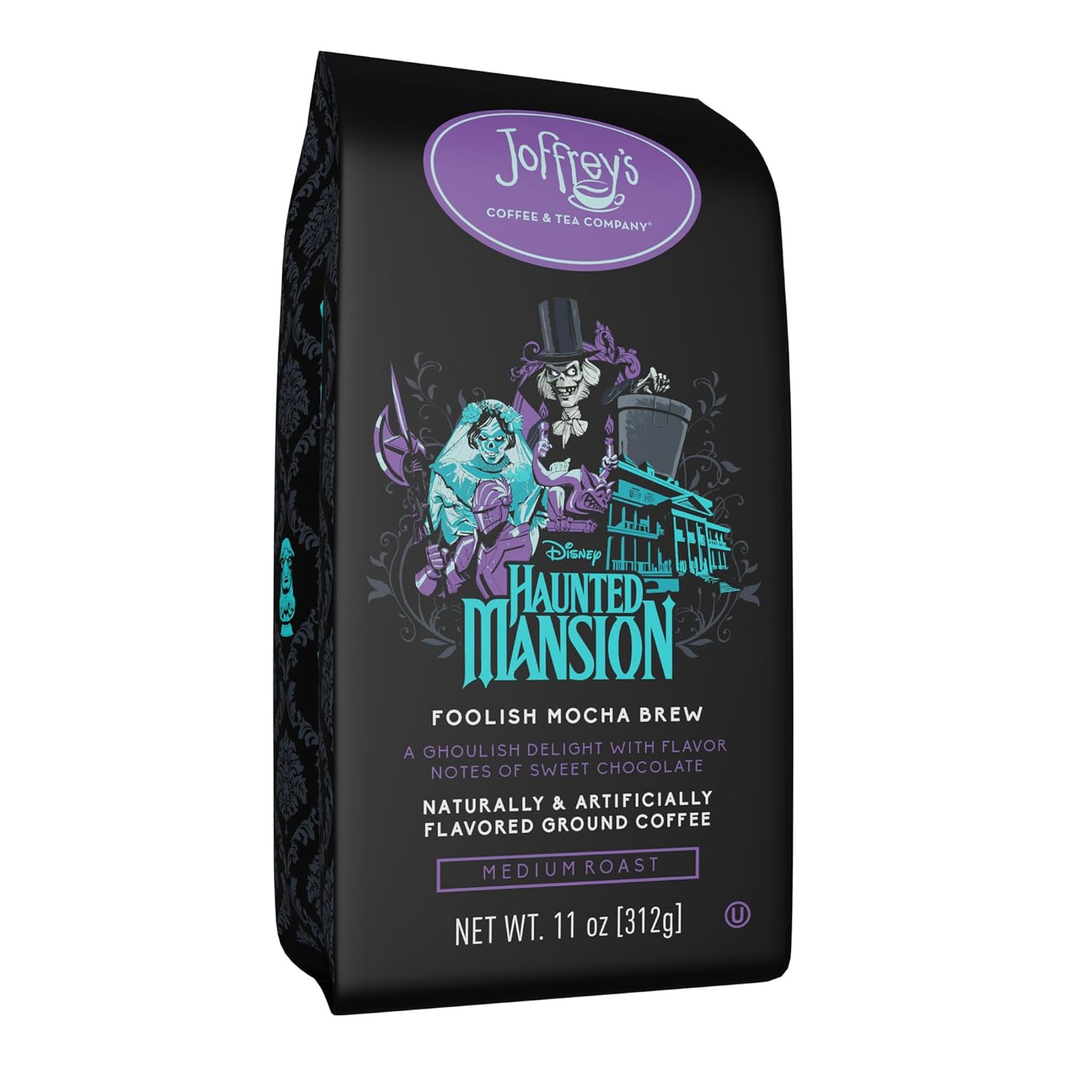 Joffrey’s Coffee - Disney Haunted Mansion Foolish Mocha Brew, Medium Roast Ground Coffee, Flavor Notes of Sweet Chocolate (Ground, 11oz) | Amazon (US)