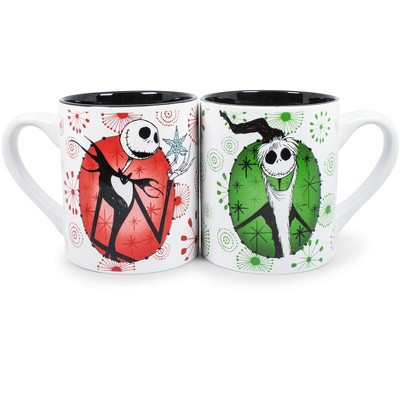 Silver Buffalo Nightmare Before Christmas Jack Holiday Mugs, Set of 2 | Each Holds 14 Ounces | Target