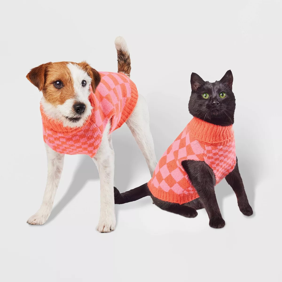 Checkered Knit Dog Sweater - Pink - Boots & Barkley™ | Target