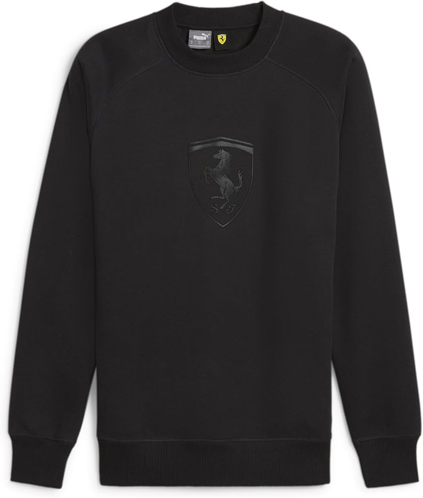 PUMA Mens Sf Race Shield Crew Neck Sweatshirt Casual - Black | Amazon (US)