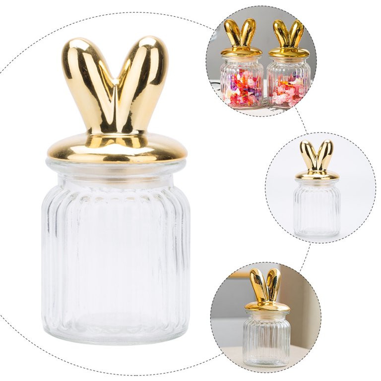 Glass Jar Bunny Rabbit Shape Clear Candy Jar Storage for Eater Party Tea Cookie Table Decoration ... | Walmart (US)