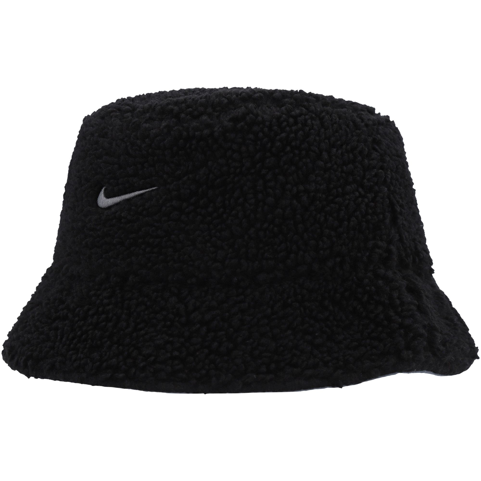 Men's Nike Black/Gray Sherpa Reversible Bucket Hat | Fanatics