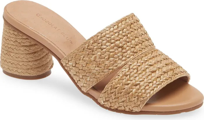 Raffia Slide Sandal (Women) | Nordstrom