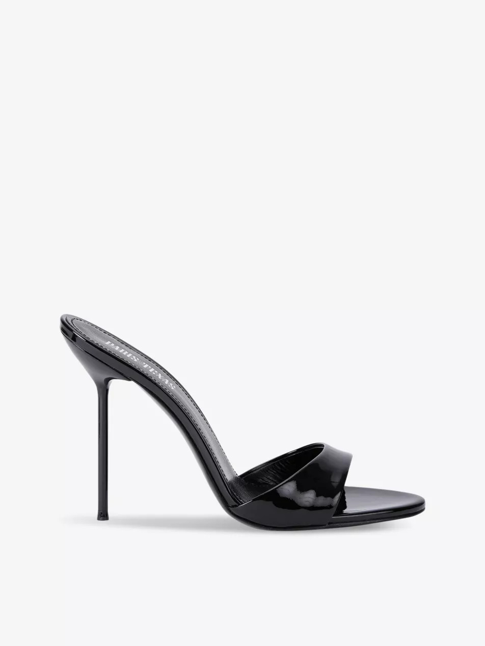 Lidia patent heeled leather mules | Selfridges
