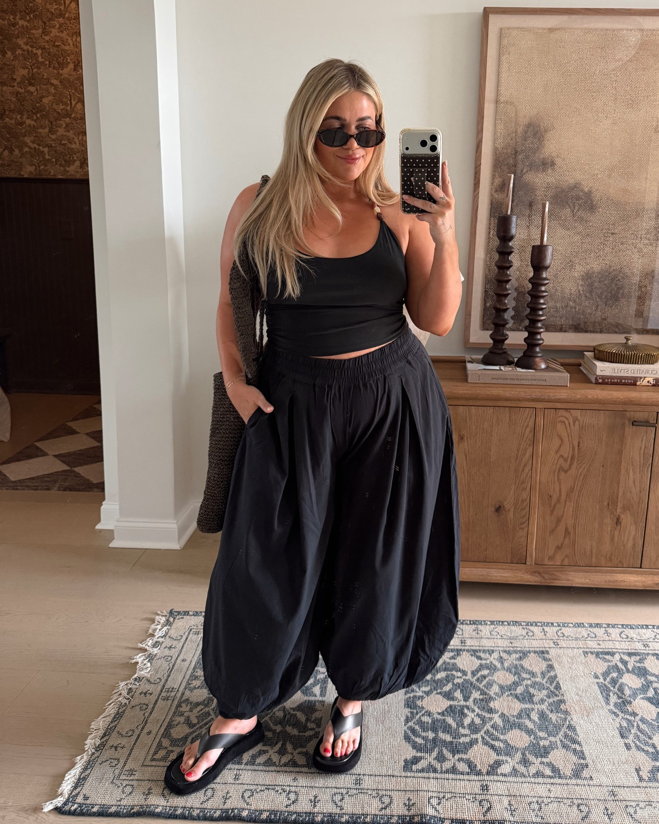All black outfit is never a bad idea✨ I’m in a large top and bottom but could do an XL pant while postpartum

#LTKootd #LTKMidsize #LTKmomlife