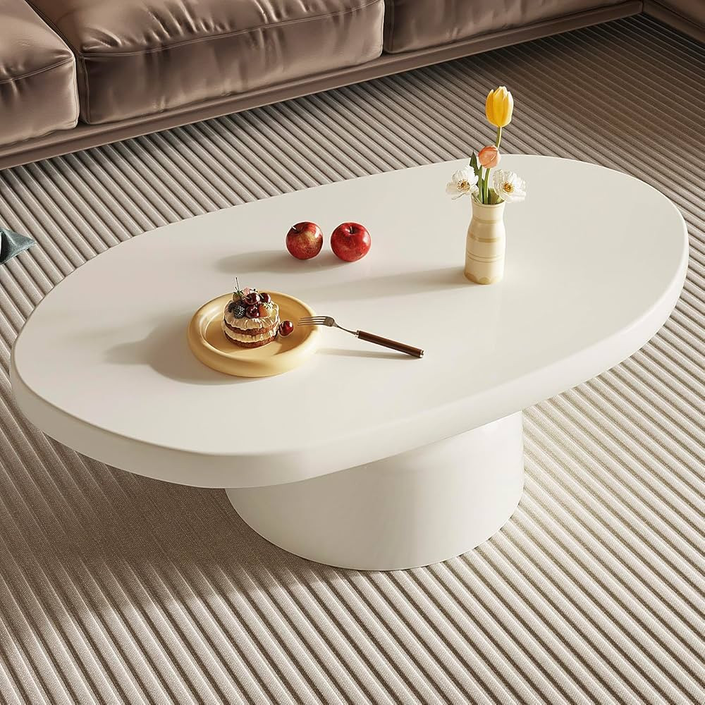 Cloud Coffee Table Unique Living Room Short Coffee Table Cream Style Cute Center Table Stylish Ir... | Amazon (US)