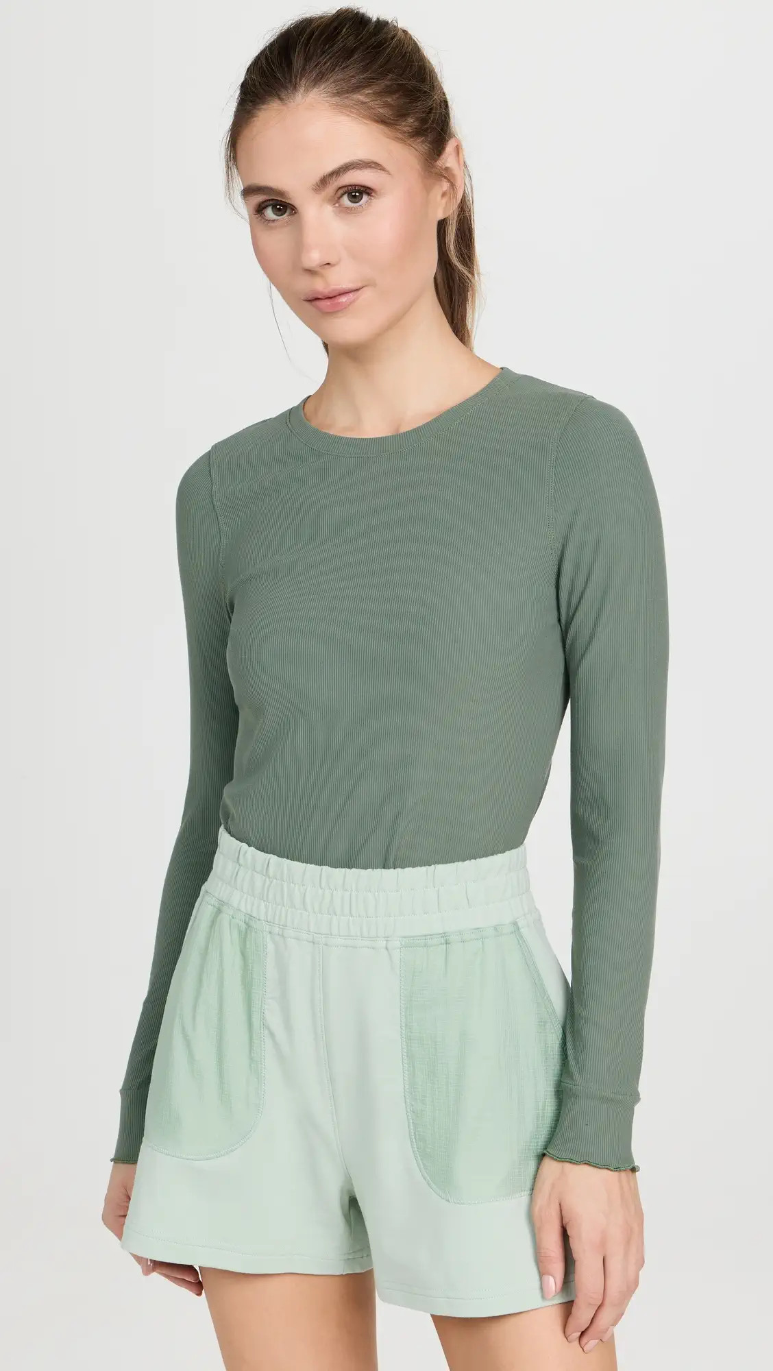 Outdoor Voices Superform Rib Long Sleeve Top | Shopbop | Shopbop