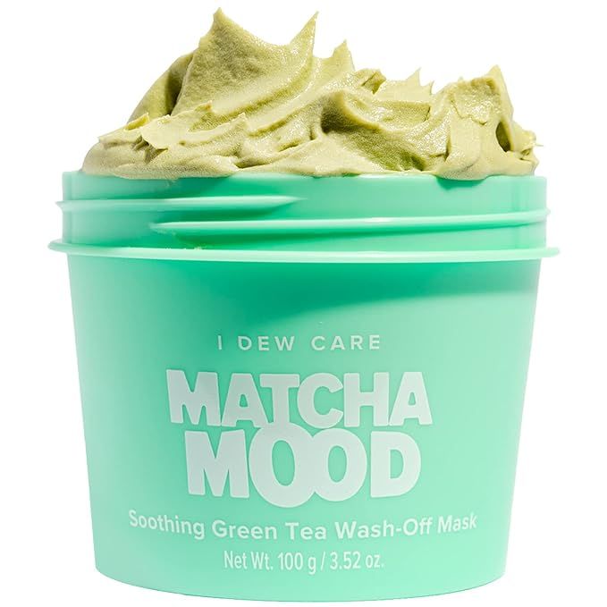 I DEW CARE Matcha Mood Face Mask | Soothing Green Tea Wash-Off Facial Clay Mask | Gifts for women... | Amazon (US)