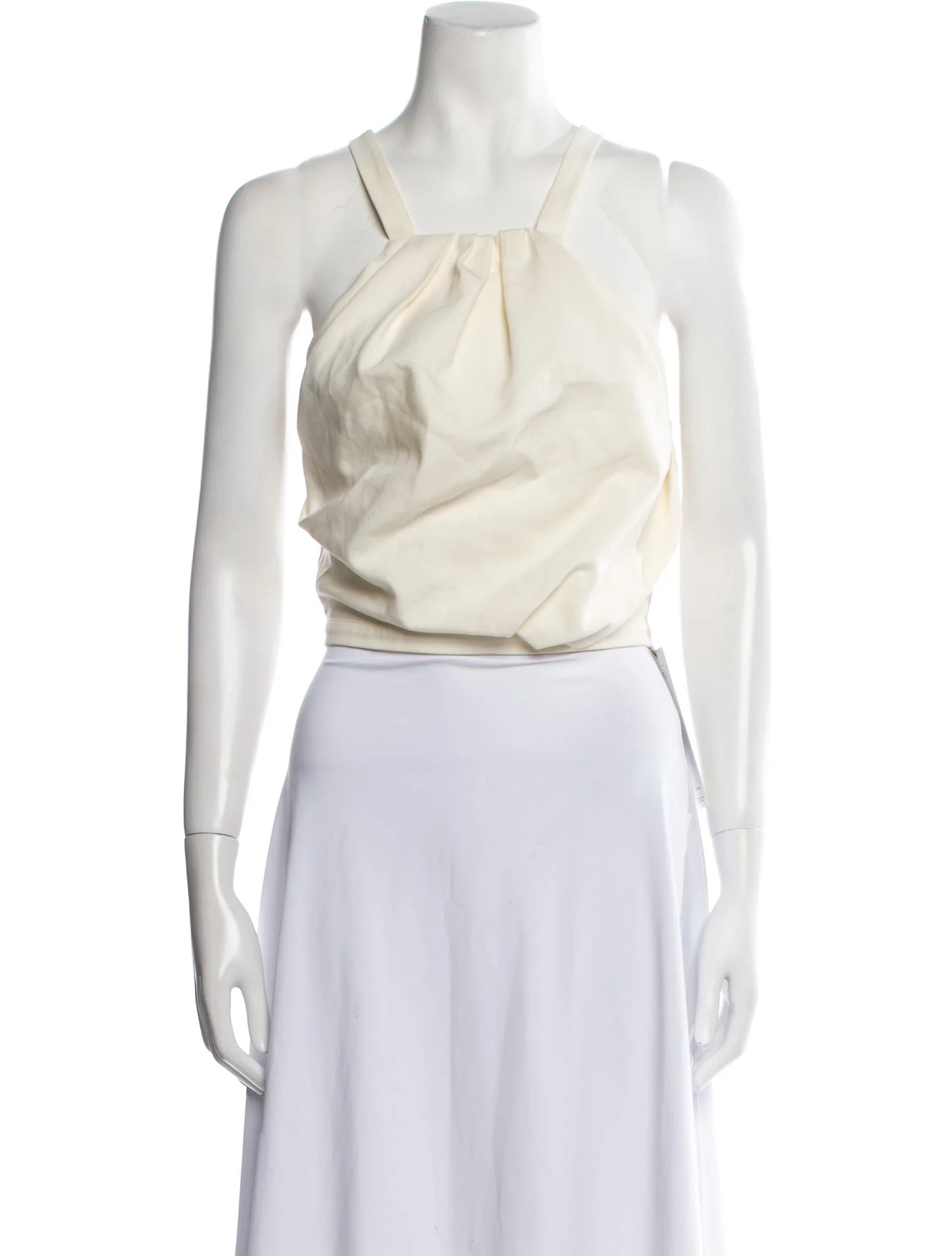 Square Neckline Sleeveless Crop Top | The RealReal