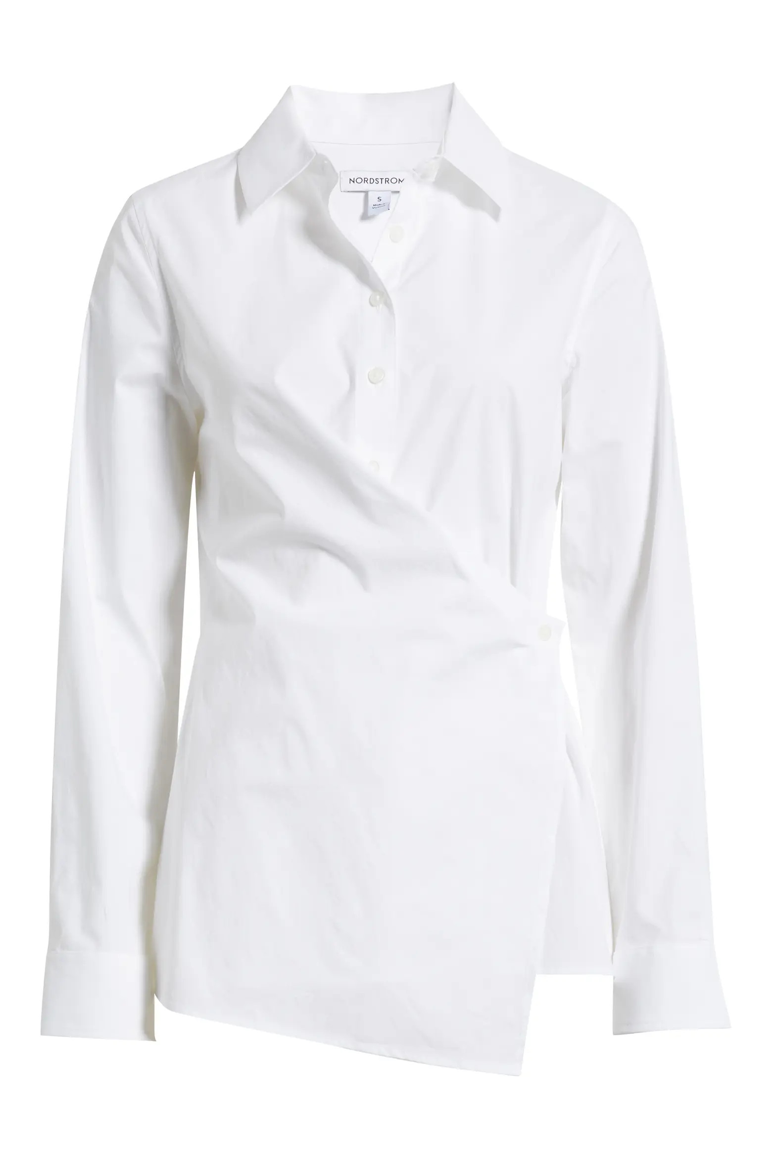 Long Sleeve Wrap Button-Up Shirt (Women) | Nordstrom | Nordstrom