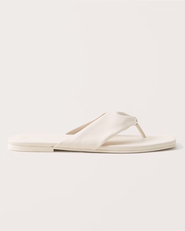 Soft Gathered Flip Flops | Abercrombie & Fitch (US)