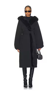 Lovers and Friends Susanna Faux Fur Coat in Black from Revolve.com | Revolve Clothing (Global)
