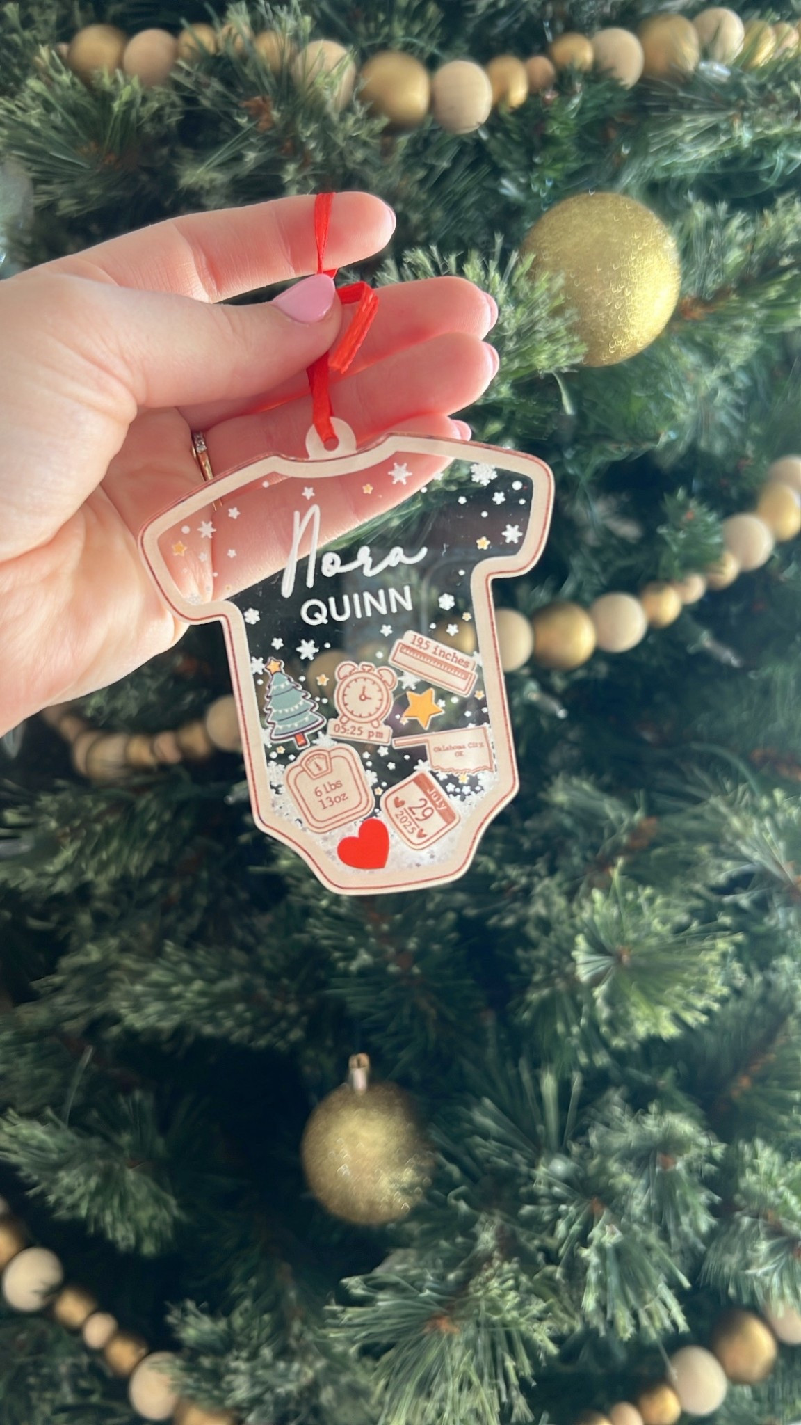 The sweetest ornament for our baby girl’s first Christmas. I scrolled upon on it one day and was obsessed. I got lots of compliments on it too. 

Baby’s first Christmas / ornament 

#LTKBaby #LTKGiftGuide