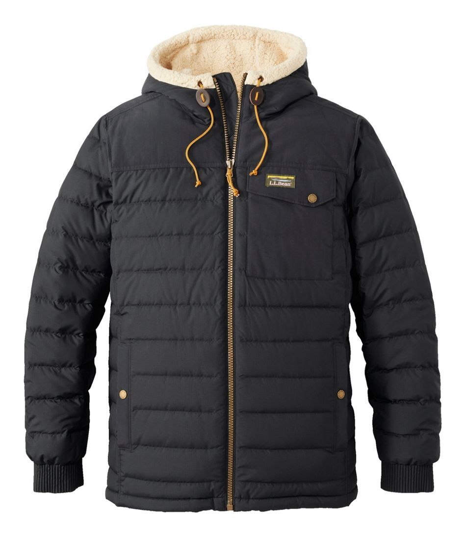 Men's Mountain Classic Down Hooded Jacket, Sherpa-Lined | L.L. Bean