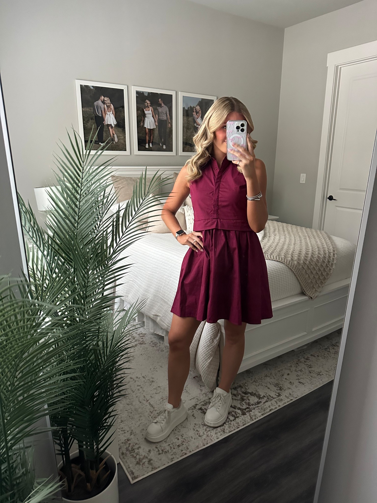 Maroon mini collar dress - could wear for brunch, work, church, gameday or a fall dinner date❤️

#LTKWorkwear #LTKFindsUnder100 #LTKSeasonal