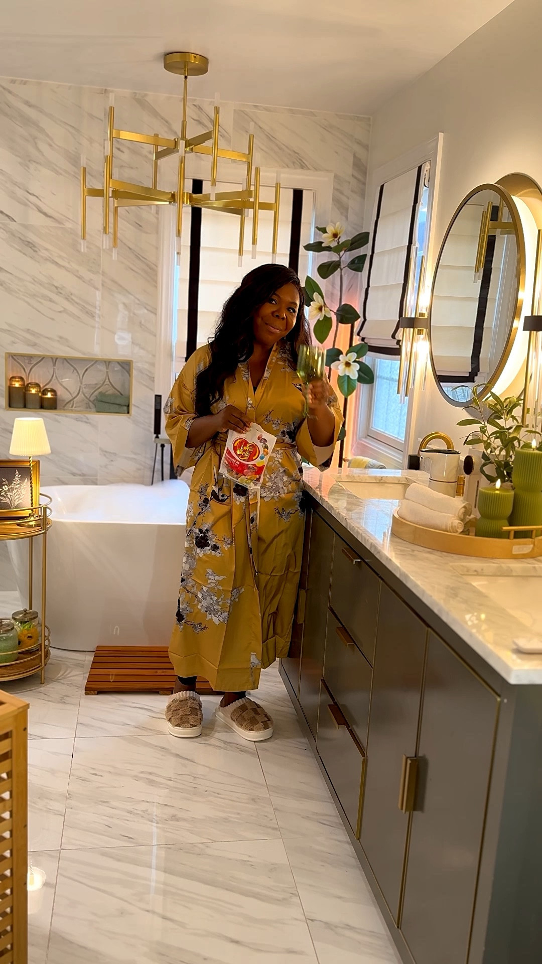 #ad I didn’t realize how much I needed a moment like this until I actually slowed down for a second. This week… it was a lot 😩 So I decided to treat myself a little and it turned into this spa moment at home. 

I grabbed these @jellybellycandyco from @Target and they were actually so good and the colors ended up inspiring the whole vibe in here 💛 One of those small, well deserved moments I get to have to myself 👌🏾

#TargetPartner #Target #JellyBelly #jellybean #candy 

#LTKSaleAlert #LTKMothersDay #LTKHome