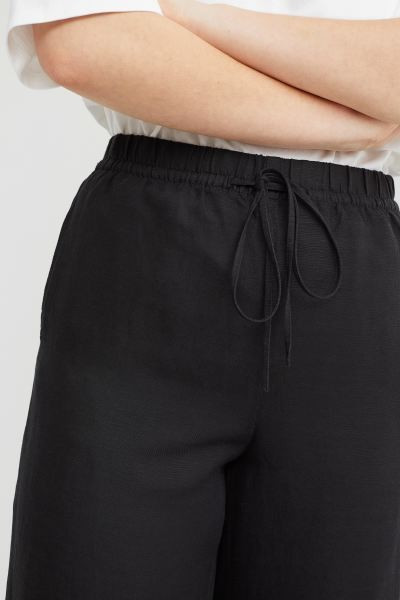 Wide linen-blend trousers | H&M (US + CA)