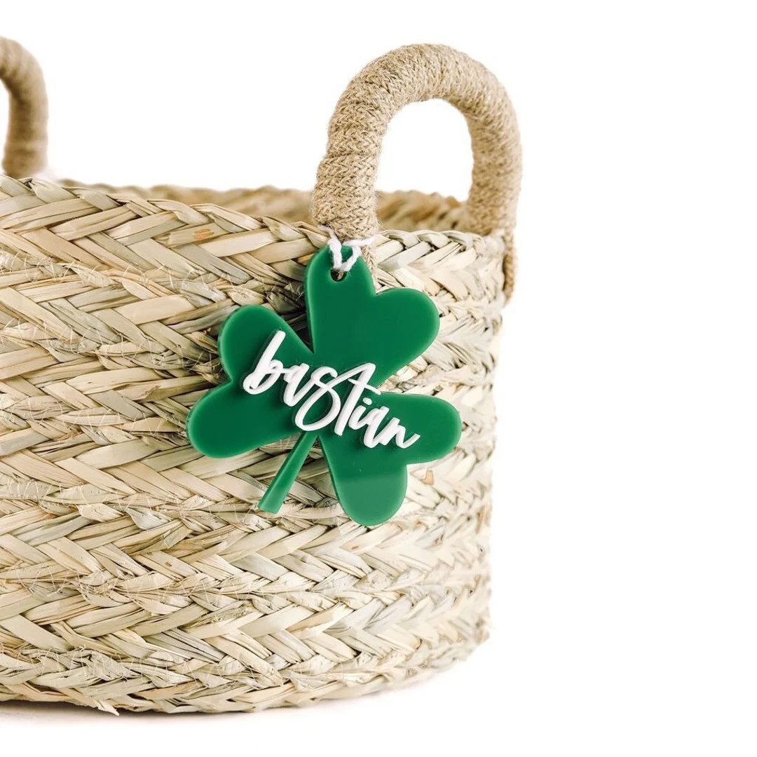 Personalized Name St. Patrick's Day Gift Basket Gift Tag, Acrylic Gift Tag St. Patty's Day Basket... | Etsy (US)