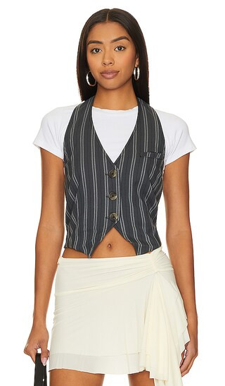 Dakota Vest in Charcoal Combo | Revolve Clothing (Global)