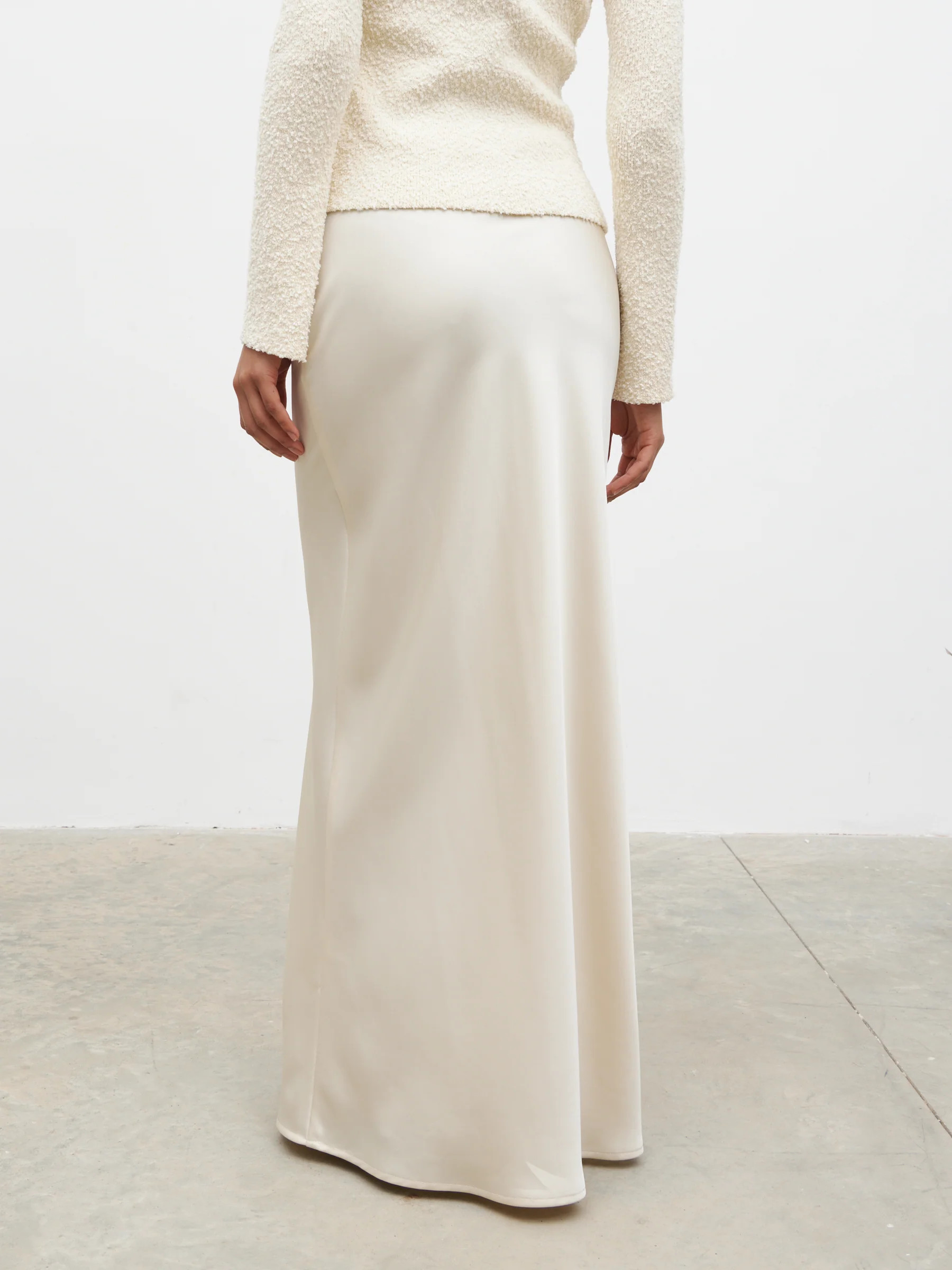 Breya Maxi Skirt - Oyster | Pretty Lavish (UK)