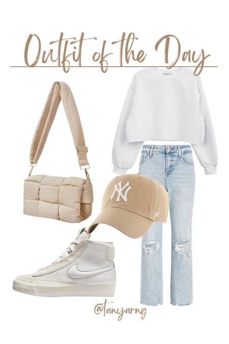 Casual outfit of the day | handbag | Nike tennis shoes | baseball hat | denim jeans 

#LTKunder100 #LTKitbag #LTKshoecrush