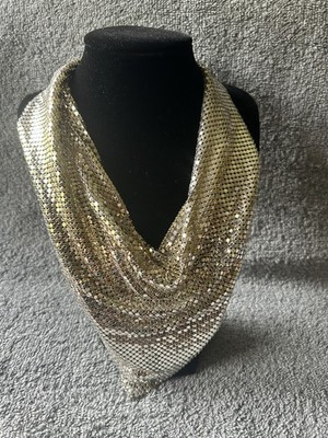 Vintage Whiting Davis Silvertone Bib Mesh Scarf  Necklace | eBay | eBay US