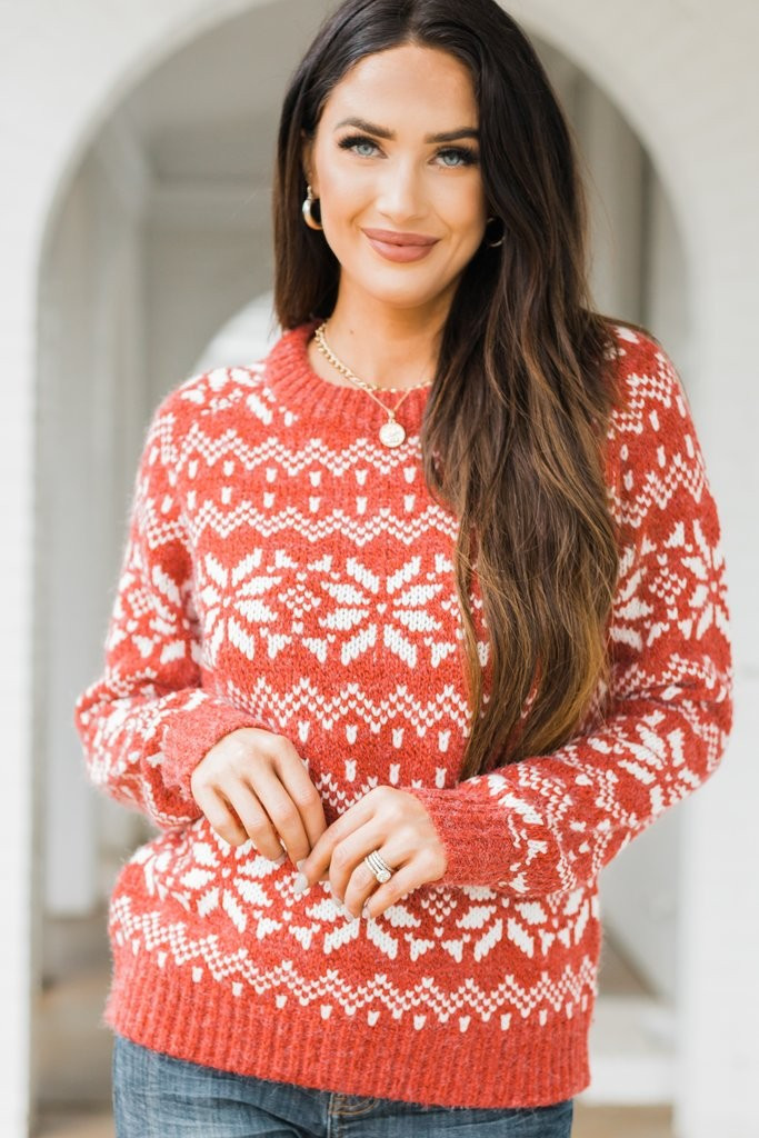 Tis The Season Red And White Fair Isle Sweater | The Mint Julep Boutique