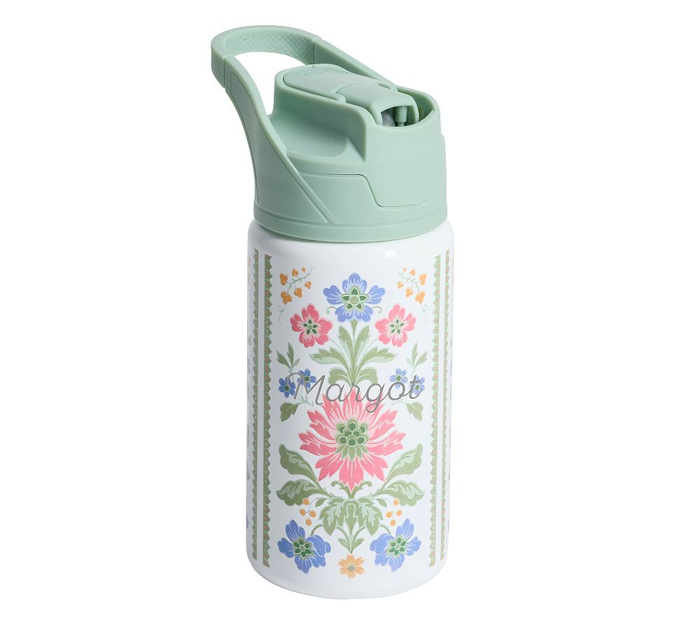 Hill House Home Floral Stripe Mackenzie Water Bottle | Pottery Barn Kids