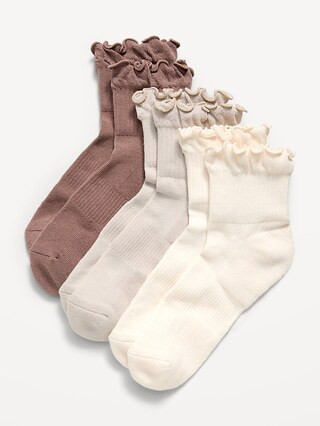Ruffled Athletic Socks 3-Pack | Old Navy (US)