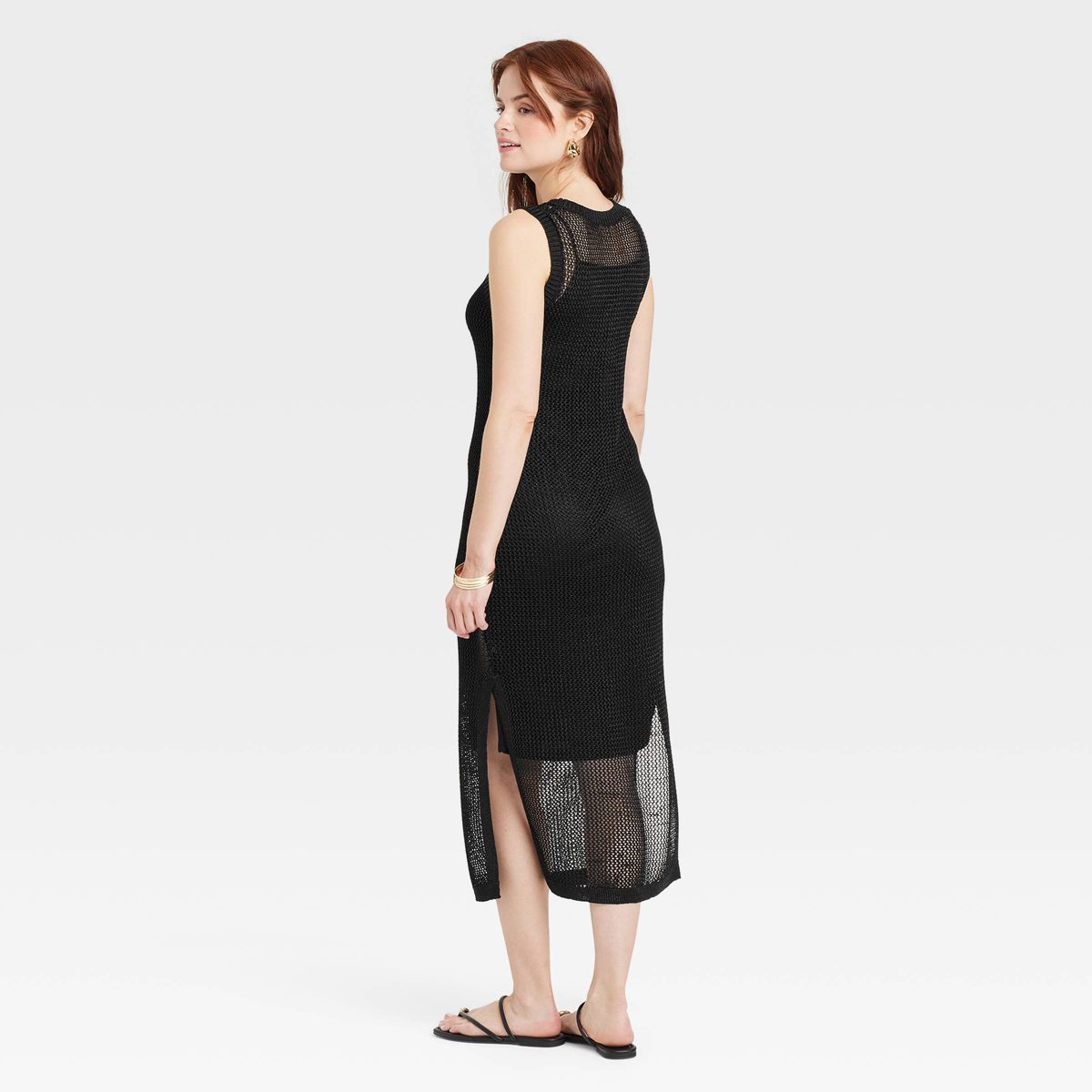 Women's Openwork Midi Tank Dress - A New Day™ | Target