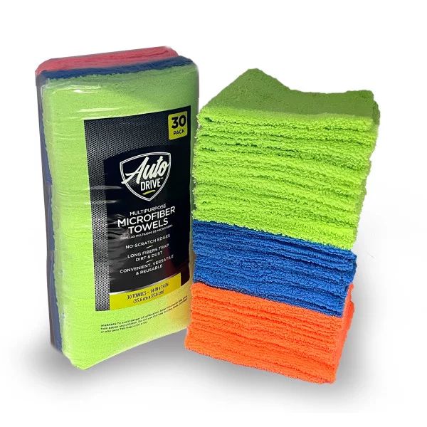 Auto Drive Microfiber Multi-Purpose Surface Cleaning Towels 30 Pack, Assorted Colors - Walmart.co... | Walmart (US)