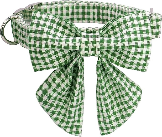 Lionet Paws Dog Collar with Sailor Bow, Durable Adjustable and Comfortable Green Bow Tie Collar f... | Amazon (US)