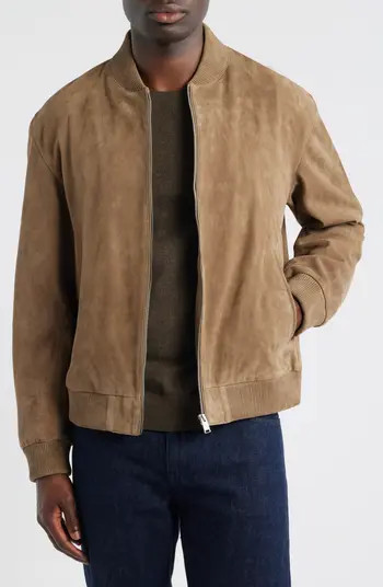 BOSS Muller Suede Bomber Jacket | Nordstrom | Nordstrom