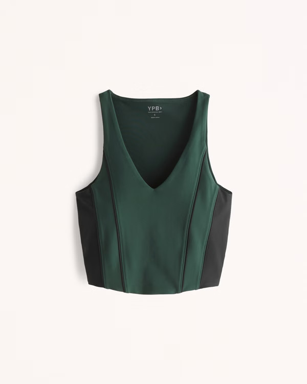YPB sculptLUX Slim V-Neck Tank | Abercrombie & Fitch (US)