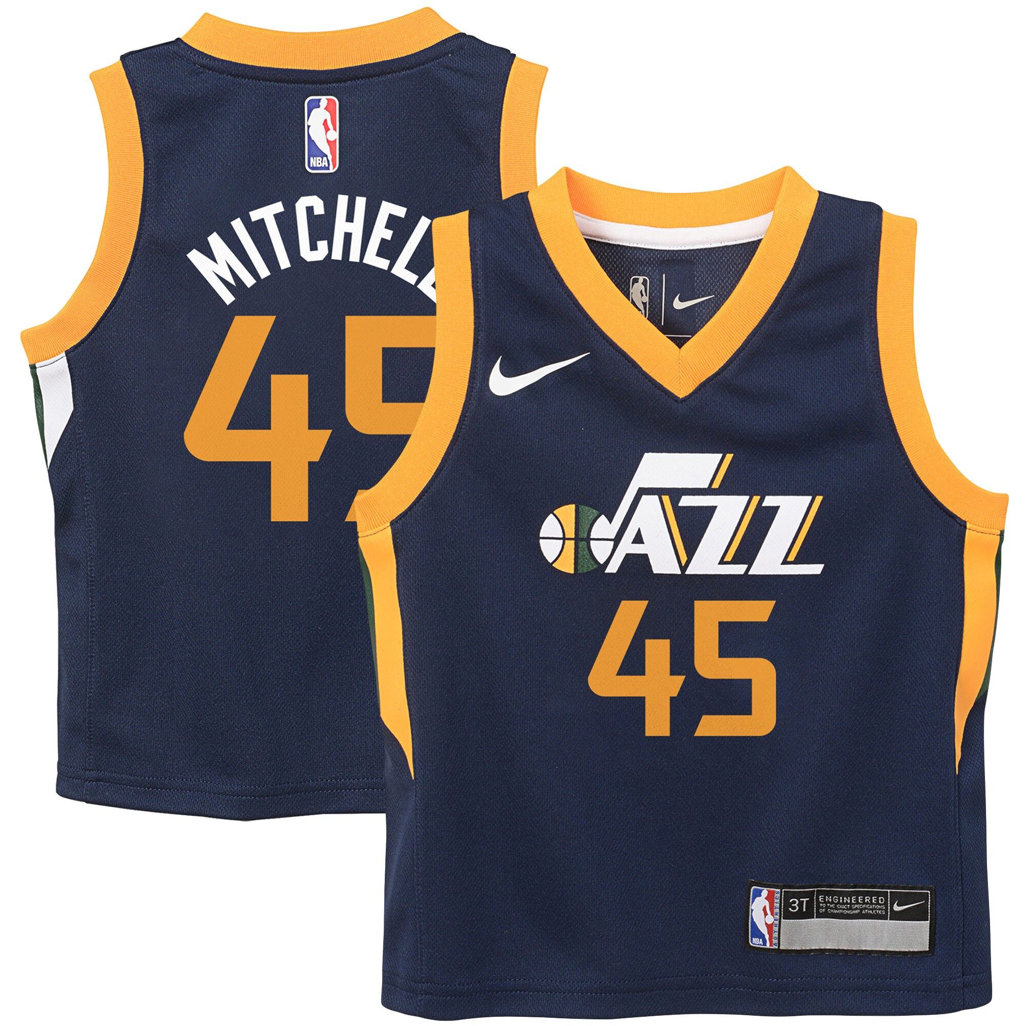 Toddler Utah Jazz Donovan Mitchell Nike Navy 2020/21 Replica Jersey - Icon Edition | NBA Shop
