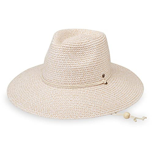 Wallaroo Hat Company Women’s Petite Sanibel Fedora – UPF 50+, Wide Brim, Packable, Adjustable Size for X-Small Crown Sizes – Chic and Sun-Smart Hat for Sports, Travel and Everyday (White/Beige) | Amazon (US)