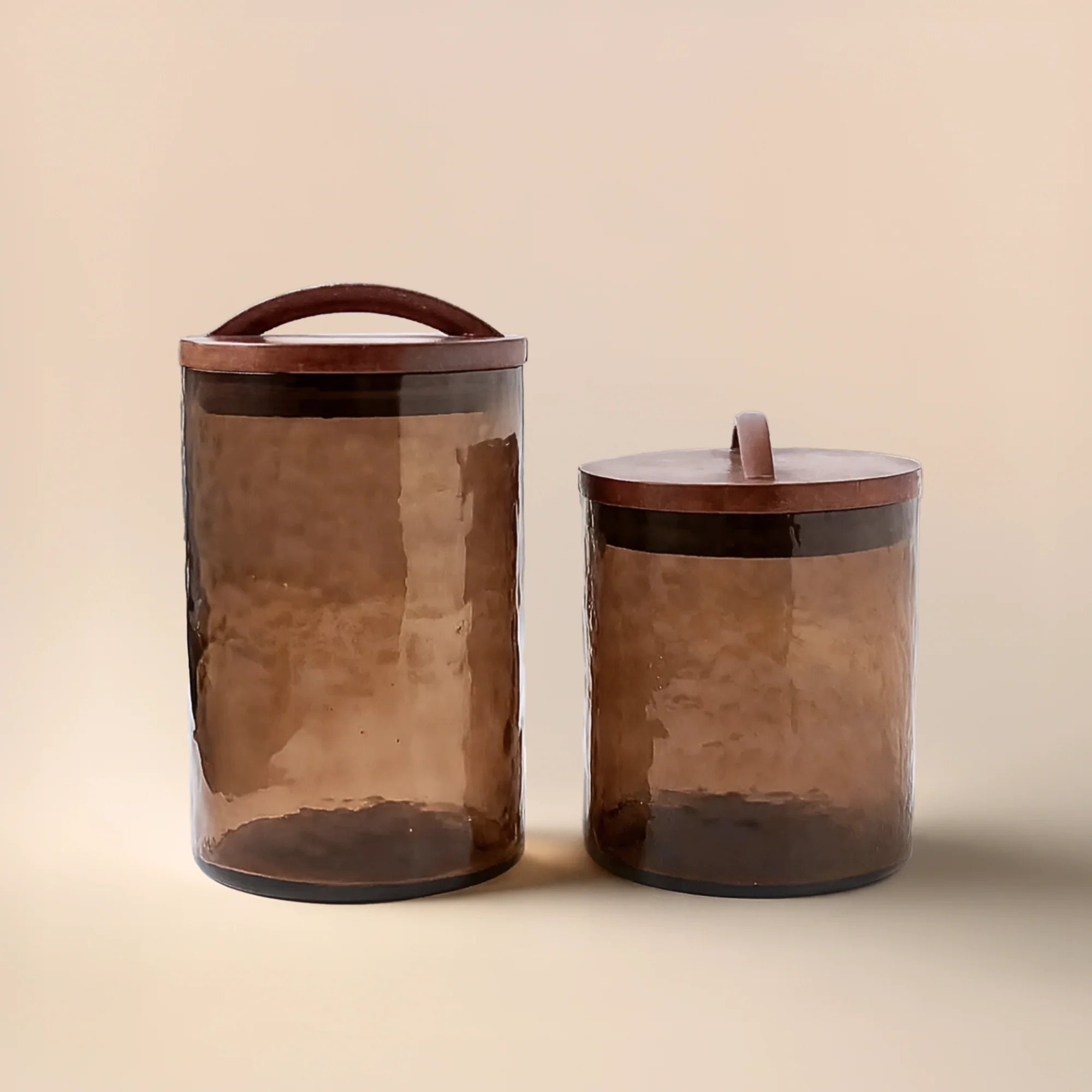 Handblown Heritage Canister - Smokey | Cove Home