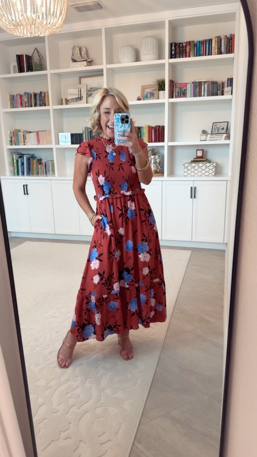 Walmart; new arrivals - part 1:
 * Smocked bodice midi dress - size XS. $26.98. 2 colors.
* Sandals - tts. 

#LTKSeasonal #LTKOver40 #LTKFindsUnder50