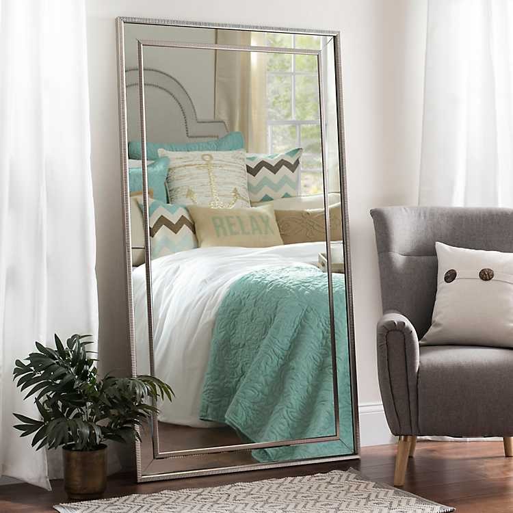 Large Silver Luxe Leaner Mirror, 37.2x67.2 in. | Kirkland's Home