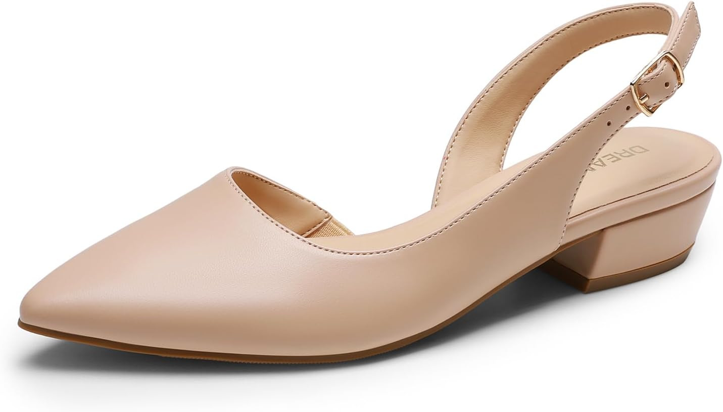 DREAM PAIRS Women's Slingback Flats Dress Shoes Pumps | Amazon (US)