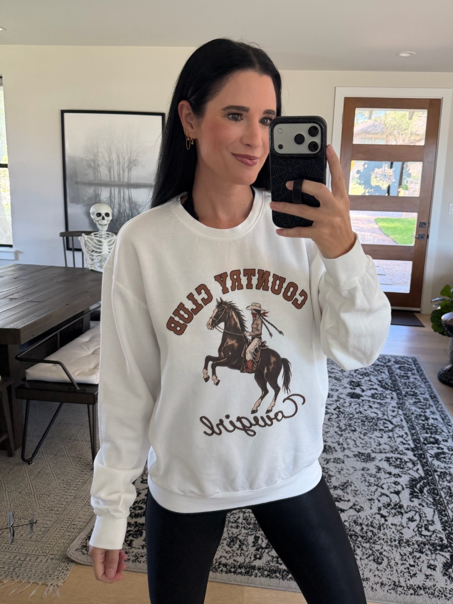 Rounded up some of my fave fall sweatshirts! I am loving all of the browns and tans this season and all of the horse and equestrian prints! I’m in a size medium.