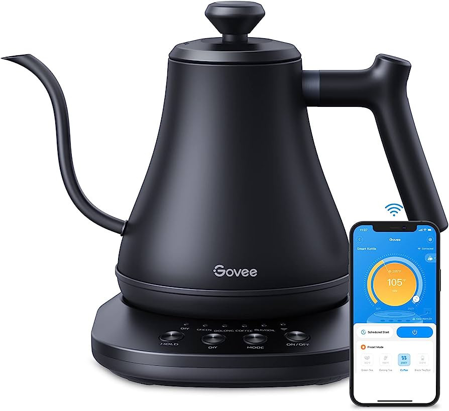 Govee Smart Electric Kettle, WiFi Variable Temperature Control Gooseneck Kettle, Pour Over Kettle... | Amazon (US)