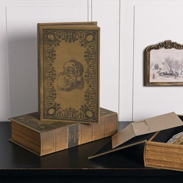 Decorative Christmas Storage Book | Antique Farm House