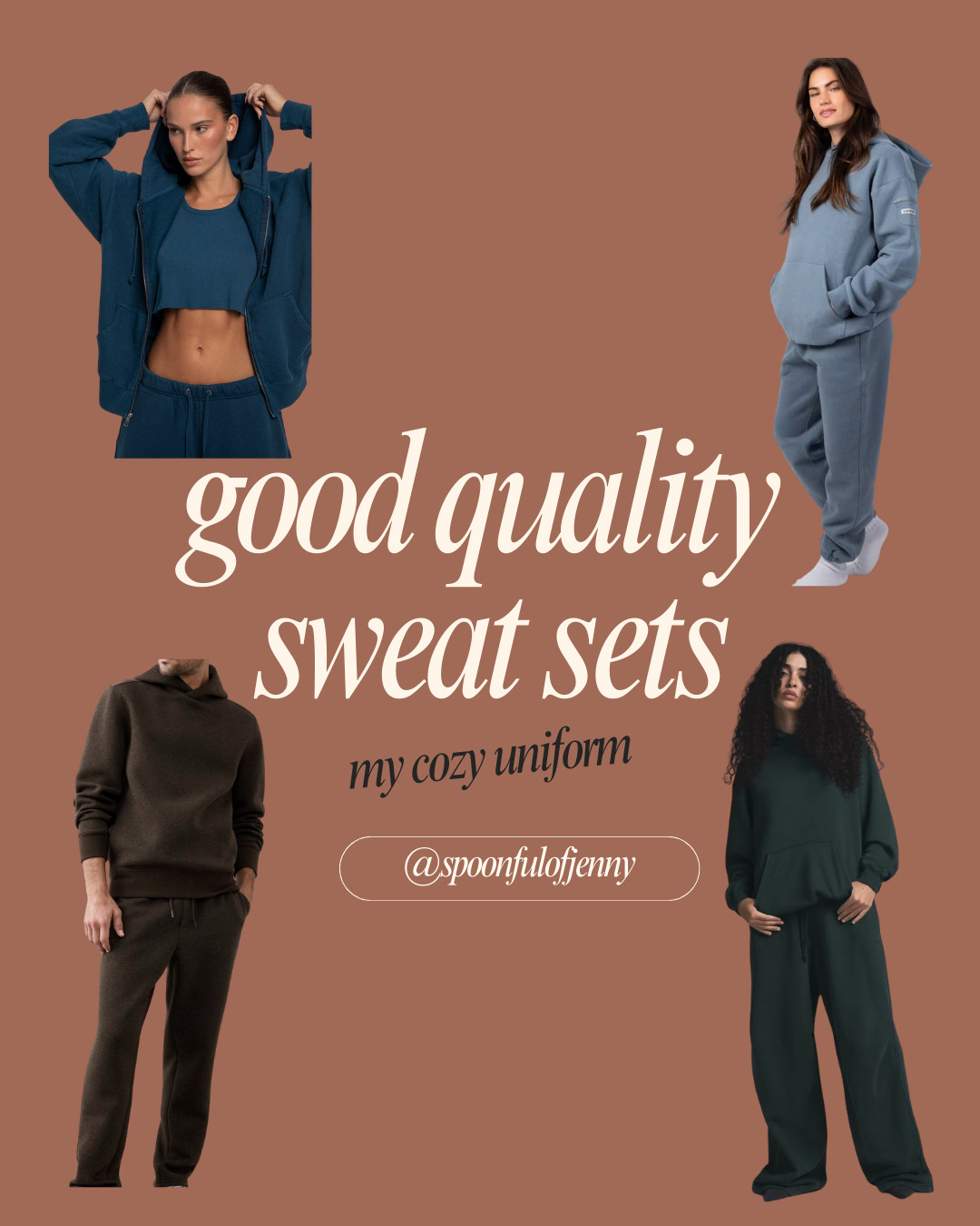 Last year I decided to invest in good quality sweat sets that last a long time and make me look put together. Here are some of my current favorite hoodie + sweatpant combos from some great brands #sweatset #loungewear #sweatpants 

 #LTKgrwm #LTKootd #LTKmomlife