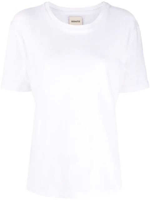 KHAITE Cotton logo-appliqué T-shirt - Farfetch | Farfetch Global
