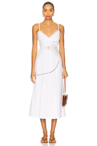 Tularosa Maddyn Midi Dress in White from Revolve.com | Revolve Clothing (Global)