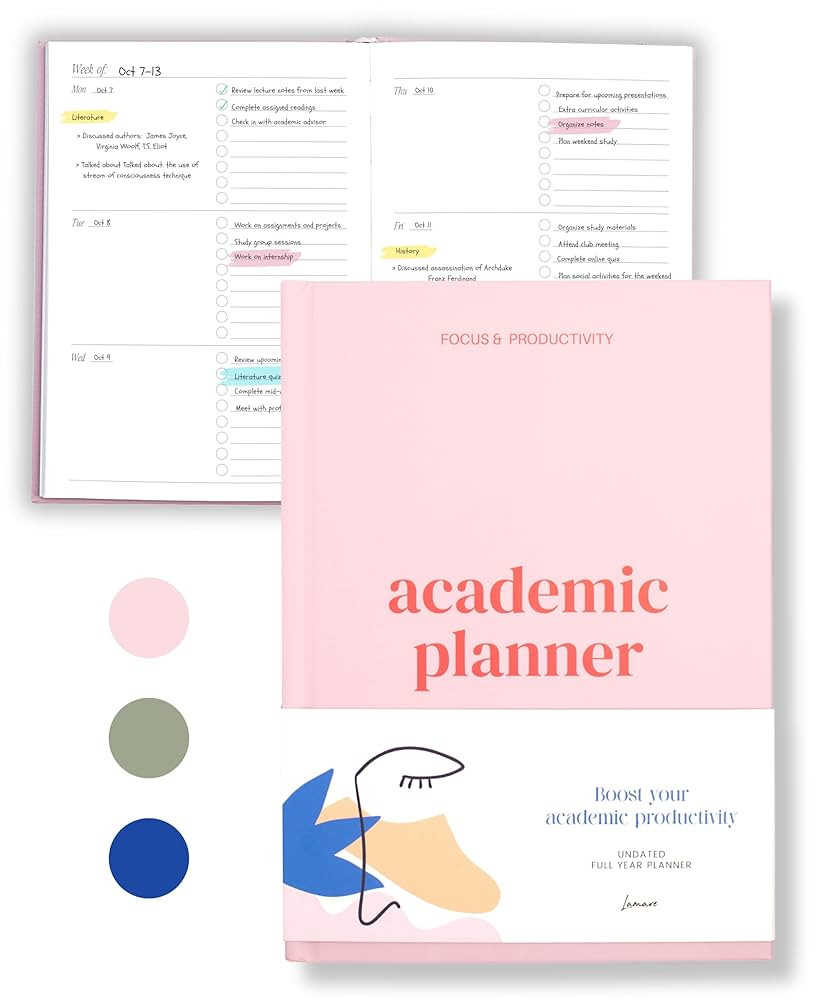 Lamare Academic Planner 2025-2026 – Undated Weekly College Student Planner 2025-2026 For Homesc... | Amazon (US)